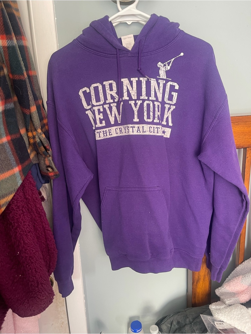 Cornning New York Purple Hooded Sweatshirt